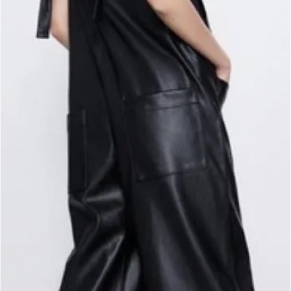 ZARA faux leather jumpsuit (S) NWT - Picture 2 of 12
